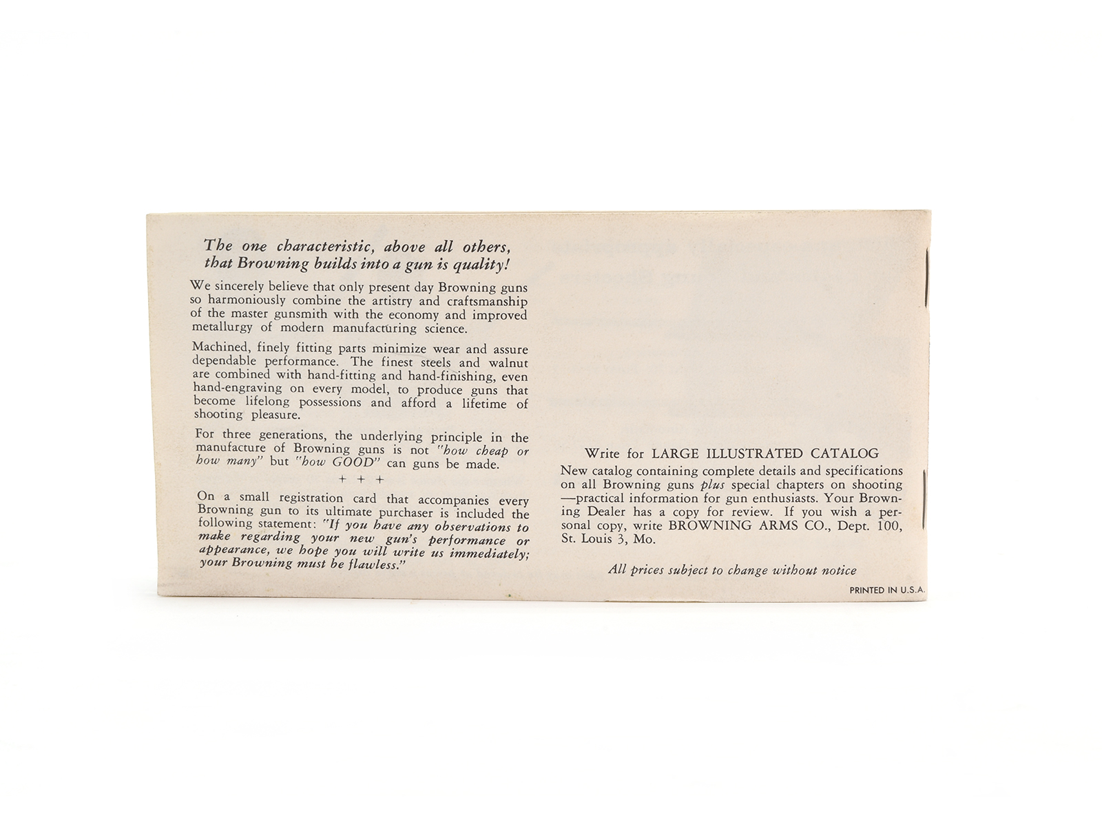 Vintage Guns By Browning Firearms Catalog Image 4