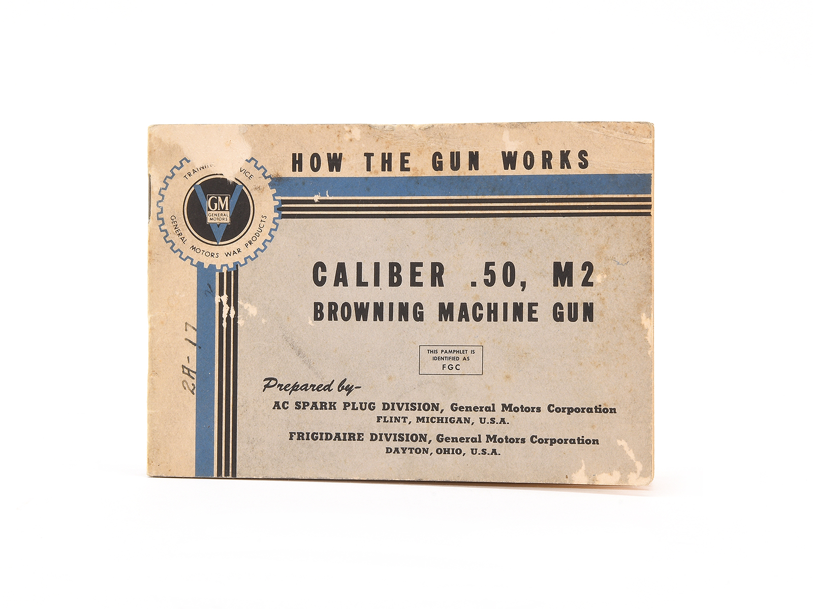 Vintage GM 1940s Browning M2 .50 Caliber Machine Gun Manual Image 1