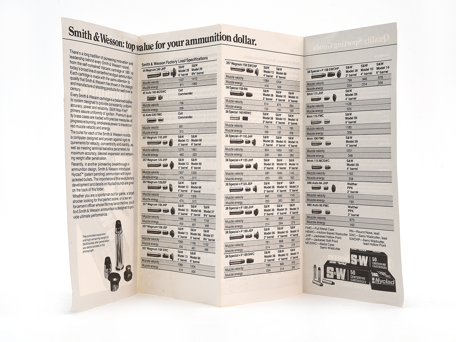 Smith & Wesson Centerfire Handgun Amunition Guide Image 2