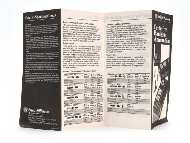 Smith & Wesson Centerfire Handgun Amunition Guide Image 3