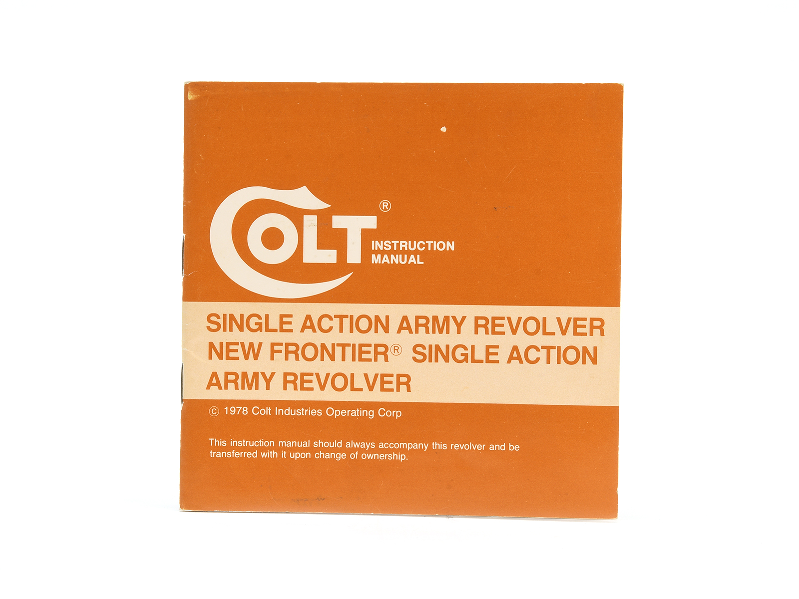 Colt SAA New Frontier Manual #94855 Image 1