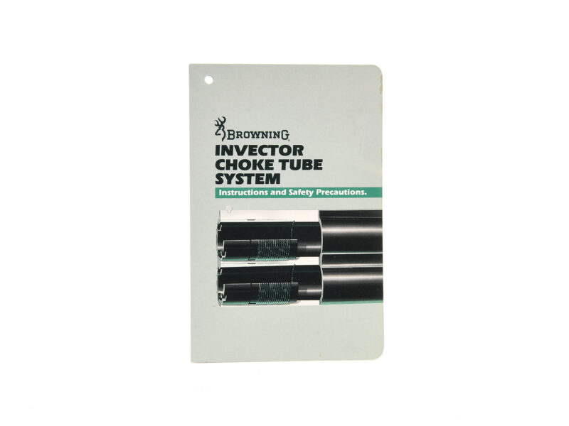 Browning Invector Choke Tube System Instruction Hang Tag Image 1