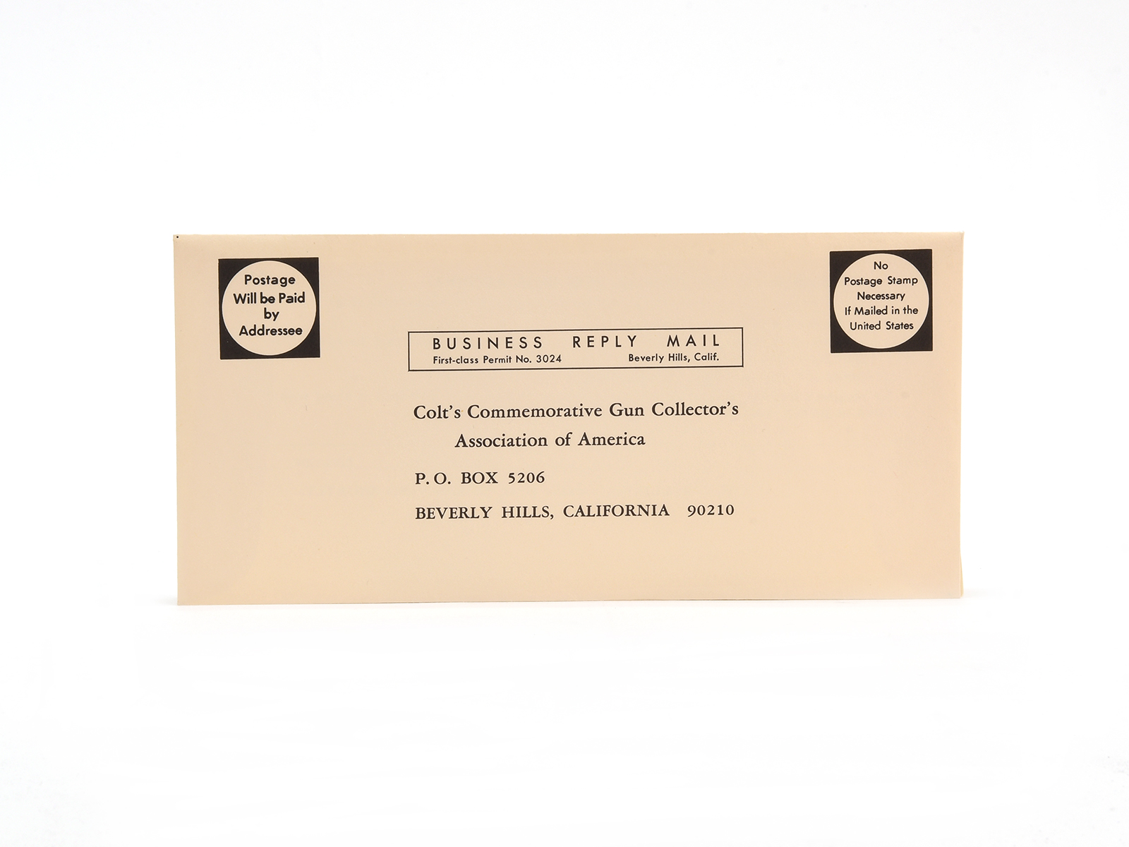 Colts Commemorative Gun Collectors Association Of America Member Envelope Image 3