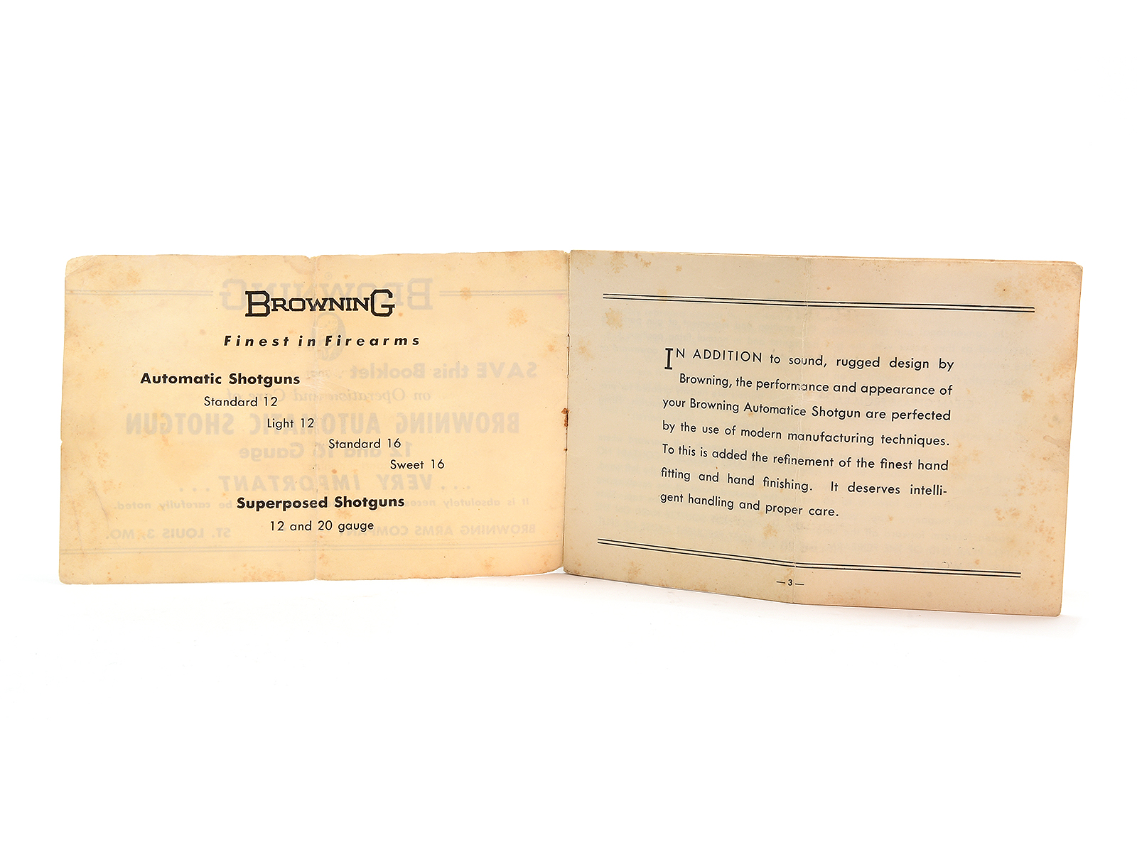 Vintage Browning Automatic Shotgun Manual Image 3