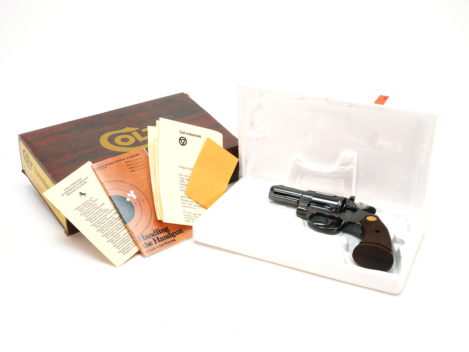 Colt Diamondback 2.5 inch 1975 paperwork